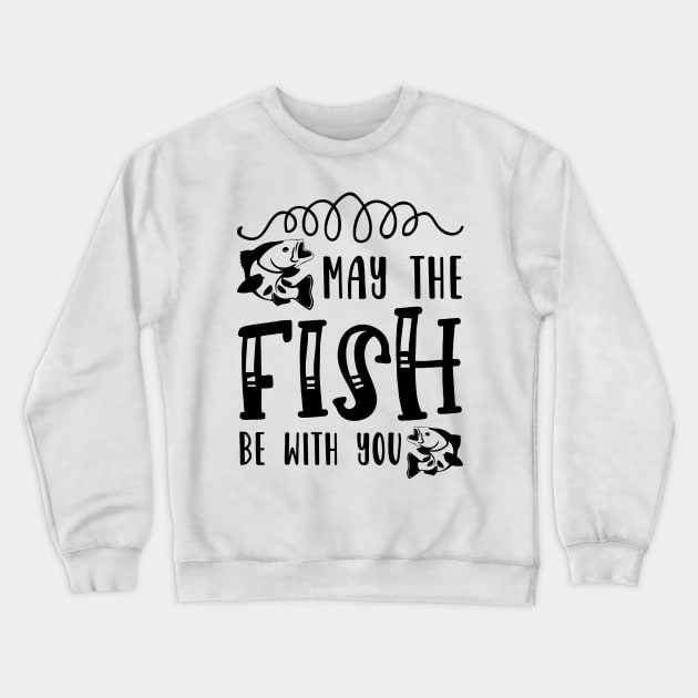 Less Talk More Fishing - Gift For Fishing Lovers, Fisherman - Black And White Simple Font Crewneck Sweatshirt by Famgift